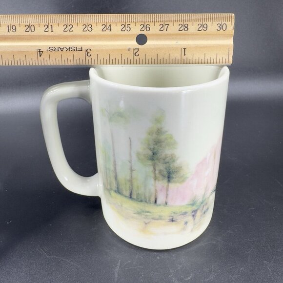 Otagiri Steam Engine Train Ceramic Mug Cup 8oz Japan Stoneware Sunrise Pub VTG - Picture 5 of 12